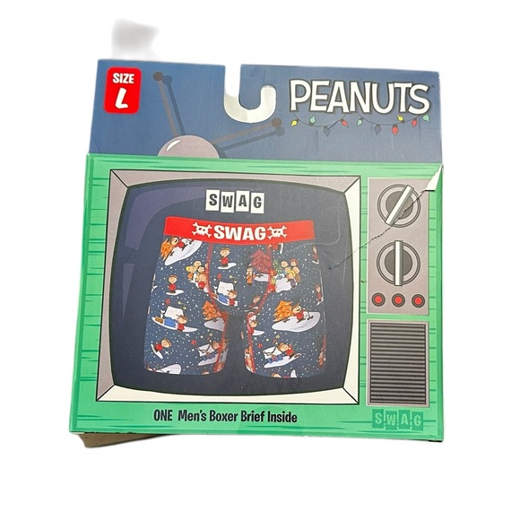 NIB Peanuts Xmas boxer briefs - L - Picture 3 of 5